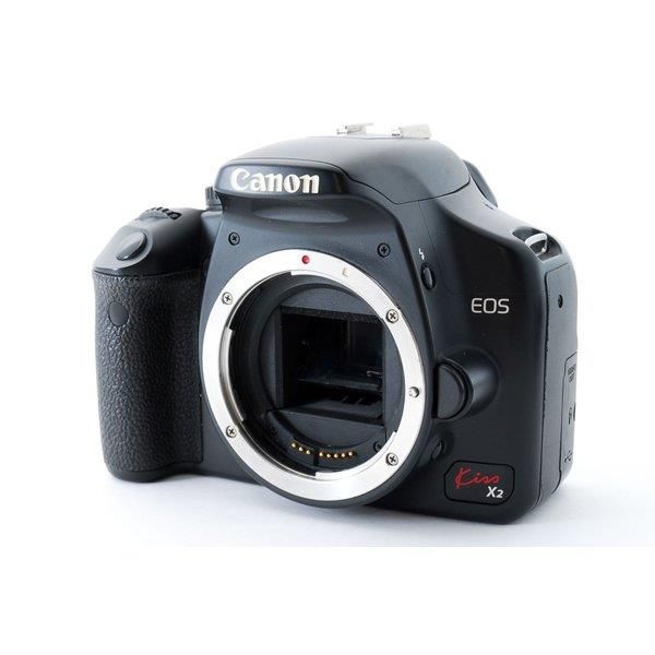 【中古】キヤノン Canon EOS Kiss X2 28-200mm 高倍率レンズセット 美品 SDカードストラップ付き