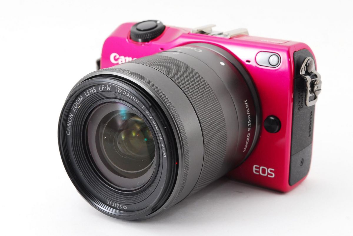 楽天カメラFanks-PROShop 楽天市場店【6/1限定!全品P3倍】【中古】キヤノン Canon EOS M2 レッド レンズキット 美品 スマホへ転送 自分撮りミラーレス バリアングル液晶 SDカード付き