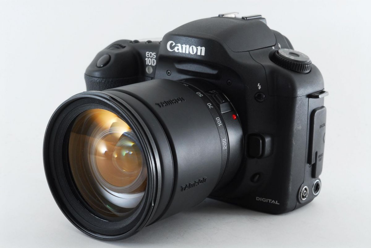 【6/1限定!全品P3倍】【中古】キヤノン Canon EOS 10D 高倍率レンズセット 美品 ストラップ付き