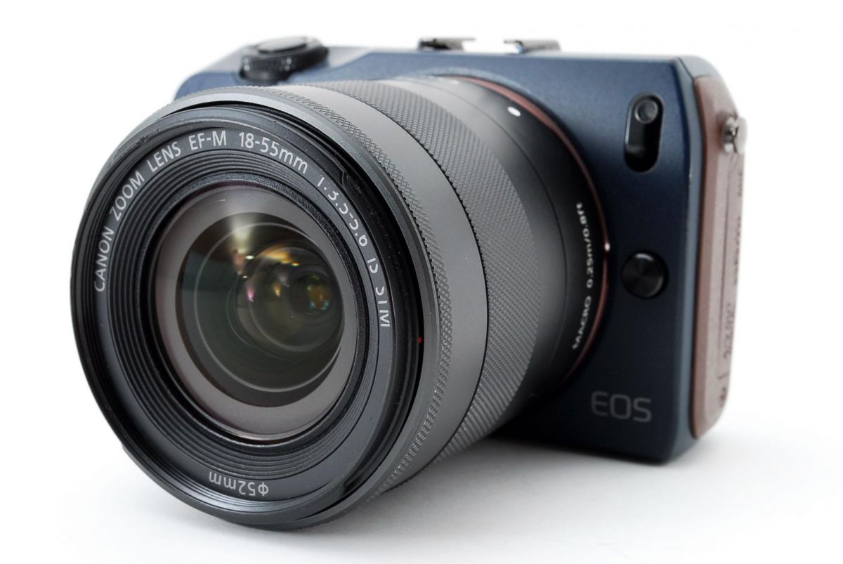 【中古】キヤノン Canon EOS M ベイブルー レンズセット 訳アリ実用品 SDカード付き