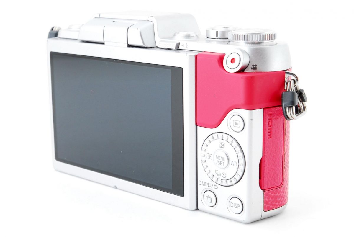 【6/22~27限定!最大4,000円OFF&6/25限定で最大P3倍】【中古】Panasonic DMC-GF7 ピンク コンパクトレンズセット 美品 スマホへ転送・自撮り SDカード付き