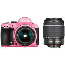 【中古】ペンタックス PENTAX K-50 ダブルズームキット ピンク K-50 WZOOM KIT PINK SDカード付き