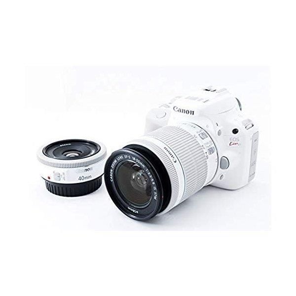 【中古】キヤノン Canon EOS Kiss X7 ホワイト ダブルレンズキット2 SDカード付き