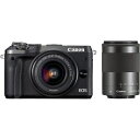 【5/9~16限定!最大4,000円OFF&5/5,5/10限定で最大P3倍】【中古】キヤノン Canon EOS M6 ダブルズームキット ブラック EF-M...