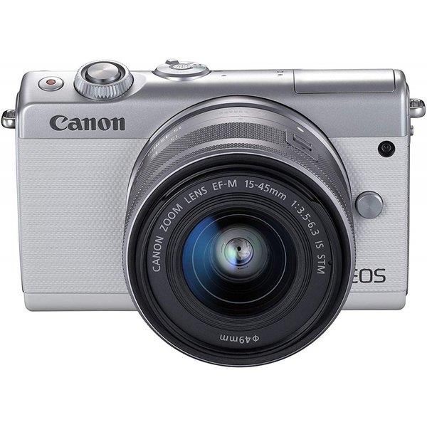 【5/9~5/16限定 最大4,000円OFF 5/10, 5/15限定で最大P3倍】【中古】キヤノン Canon EOS M100 EF-M15-45 IS STM レンズキット ホワイト SDカード付き