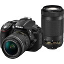 【4/24~4/27限定 最大4,000円OFF 4/25限定で最大P3倍】【中古】ニコン Nikon D5300 AF-P ダブルズームキット ブラック SDカード付き