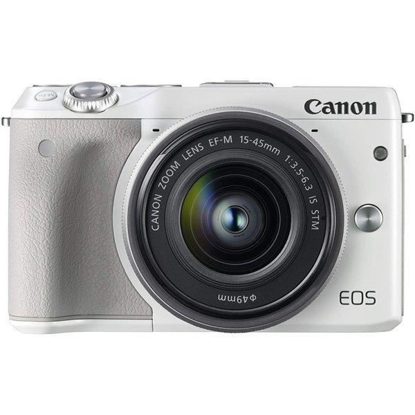 【5/9~5/16限定!最大4,000円OFF&5/10, 5/15限定で最大P3倍】【中古】キヤノン Canon EOS M3 レンズキット ホワイト EOSM3WH-1545ISSTMLK SDカード付き