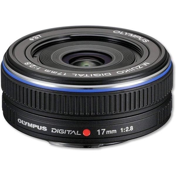 【中古】オリンパス OLYMPUS パンケーキレンズ M.ZUIKO DIGITAL 17mm F2.8 ブラック