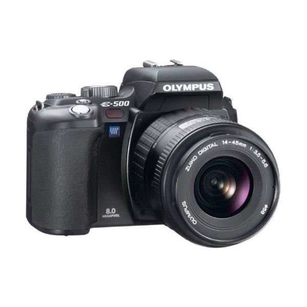 【6/1限定 全品P3倍】【中古】オリンパス OLYMPUS E-500 ブラック レンズセット