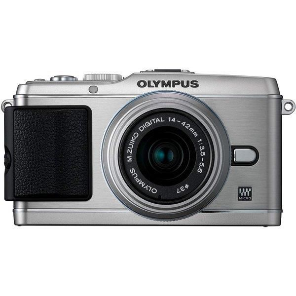 【中古】オリンパス OLYMPUS E-P3 レンズキット シルバー E-P3 LKIT SLV SDカード付き
