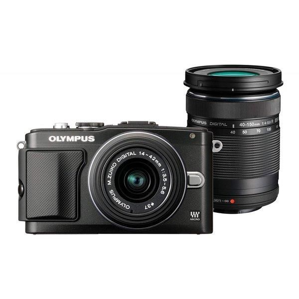 【中古】オリンパス OLYMPUS E-PL5 ダブルズームキット ブラック