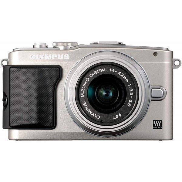 【中古】オリンパス OLYMPUS E-PL5 レンズキット シルバー E-PL5 LKIT SLV SDカード付き