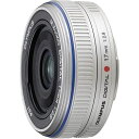 【中古】オリンパス OLYMPUS パンケーキレンズ M.ZUIKO DIGITAL 17mm F2.8 シルバー