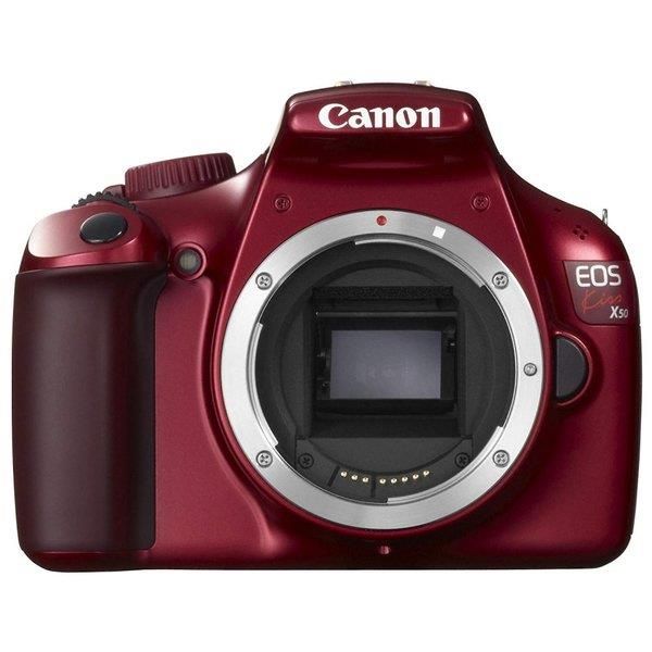 【6/1限定!全品P3倍】【中古】キヤノン Canon EOS Kiss X50 ボディ レッド SDカード付き