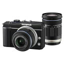 【7/4~11限定!最大4,000円OFF&7/5,7/10限定で最大P3倍】【中古】オリンパス OLYMPUS E-PL1s ダブルズームキット ブラック S...
