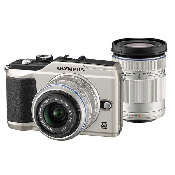 【5/9~5/16限定!最大4,000円OFF&5/10, 5/15限定で最大P3倍】【中古】オリンパス OLYMPUS E-PL2 ダブルズームキット ゴールド SDカード付き