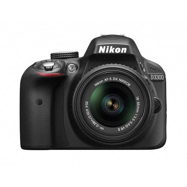 【6/1限定!全品P3倍】【中古】ニコン Nikon D3300 18-55 VR IIレンズキット ブラック SDカード付き