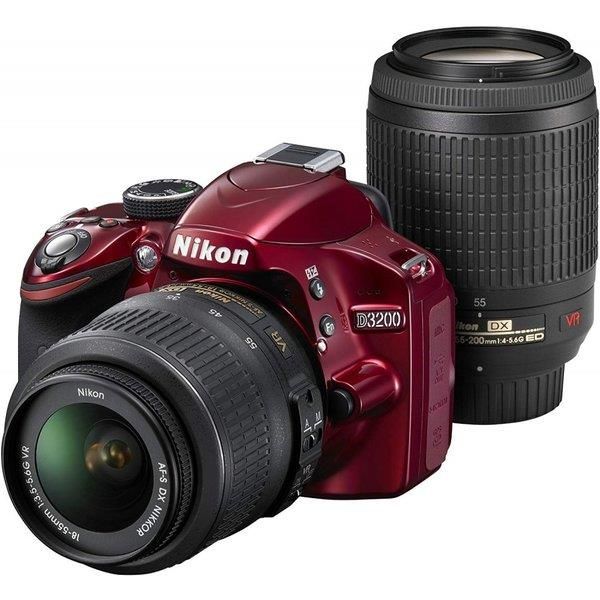 【6/1限定!全品P3倍】【中古】ニコン Nikon D3200 200mmダブルズームキット SDカード付き