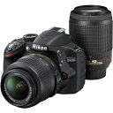 【4/24~4/27限定!最大4,000円OFF&4/25限定で最大P3倍】【中古】ニコン Nikon D3200 200mmダブルズームキット ブラック SDカード付き