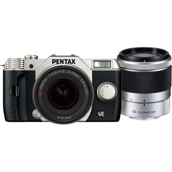 【5/9~5/16限定 最大4,000円OFF 5/10, 5/15限定で最大P3倍】【中古】ペンタックス PENTAX デジタル Q10 ダブルズームキット シルバー SDカード付き