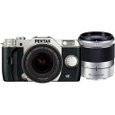 【5/1限定!全品P3倍】【中古】ペンタックス PENTAX デジタル Q10 ダブルズームキット シルバー SDカード付き