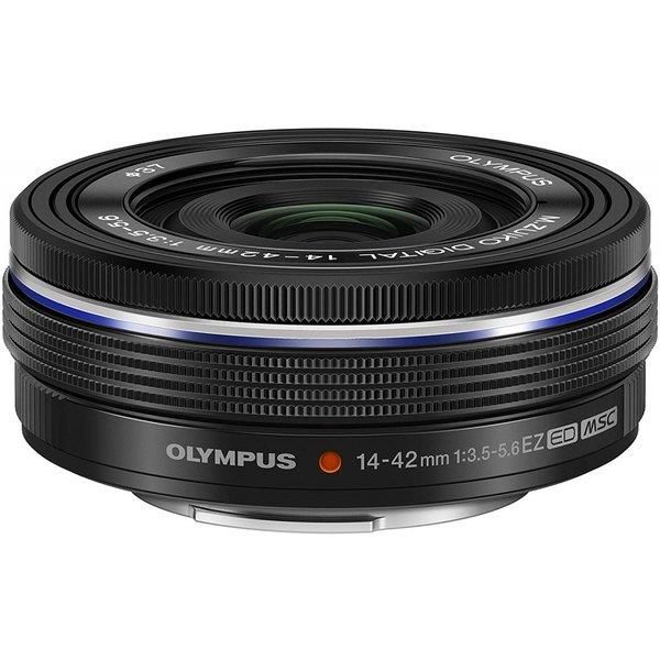 【6/1限定!全品P3倍】【中古】オリンパス OLYMPUS 電動式パンケーキズームレンズ M.ZUIKO DIGITAL ED 14-42mm F3.5-5.6 EZ BLK