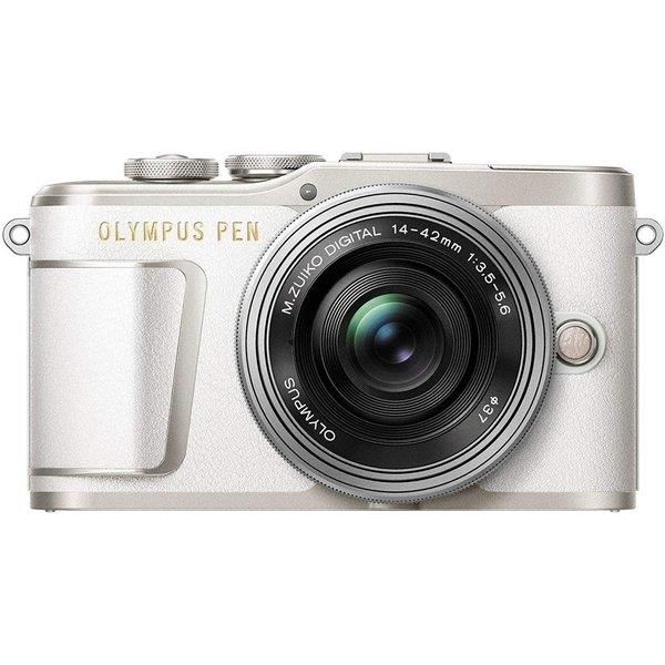 【中古】オリンパス OLYMPUS E-PL9 レンズキット ホワイト SDカード付き