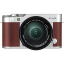 【中古】フジフィルム FUJIFILM X-A3 レンズキット ブラウン X-A3LK-XC-BW SDカード付き