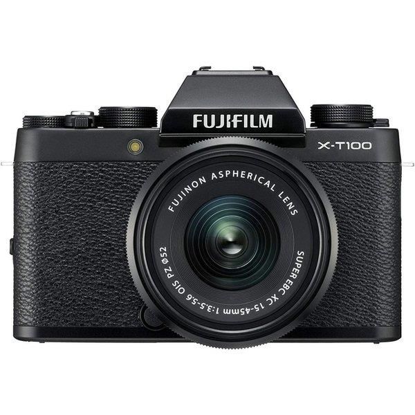 【5/9~5/16限定!最大4,000円OFF&5/10, 5/15限定で最大P3倍】【中古】フジフィルム FUJIFILM X-T100レンズキット ブラック SDカード付き