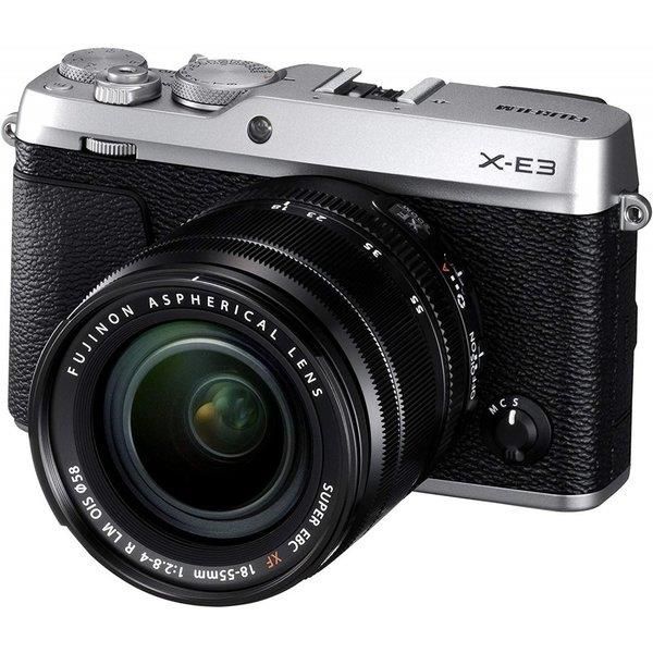 【中古】フジフィルム FUJIFILM X-E3レンズキットシルバー X-E3LK-S SDカード付き