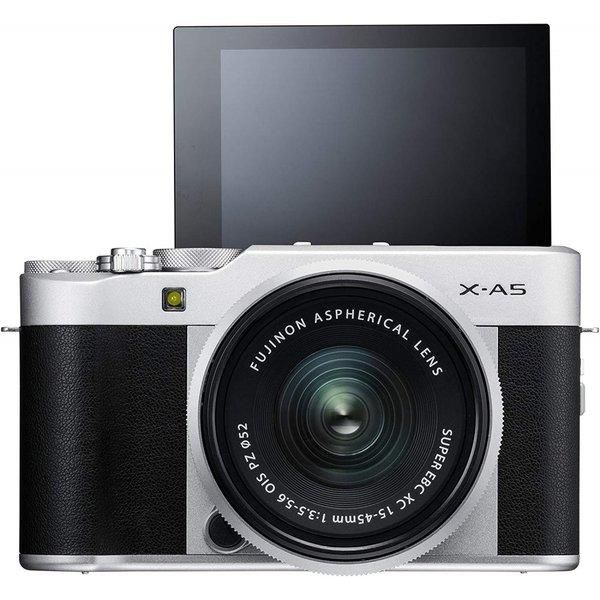 【中古】フジフィルム FUJIFILM X-A5レンズキット シルバー X-A5LK-S SDカード付き 3