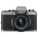 【中古】フジフィルム FUJIFILM X-T100レンズキット ダークシルバー X-T100LK-DS