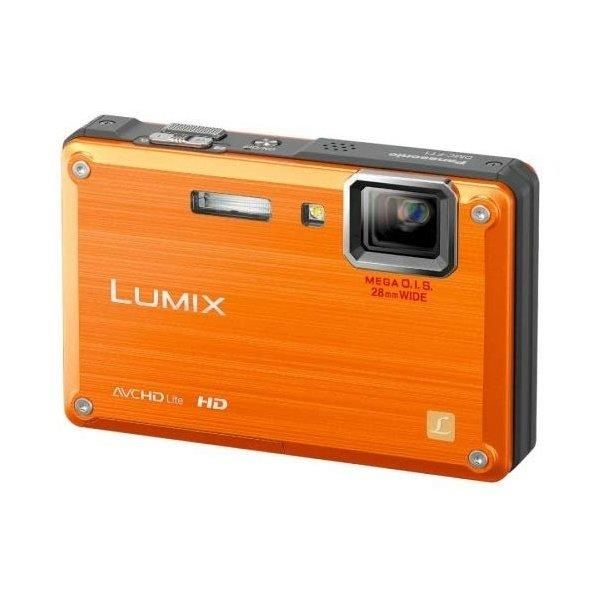 【中古】パナソニック Panasonic 防水 LUMIX FT1 サンライズオレンジ DMC-FT1-D SDカード付き