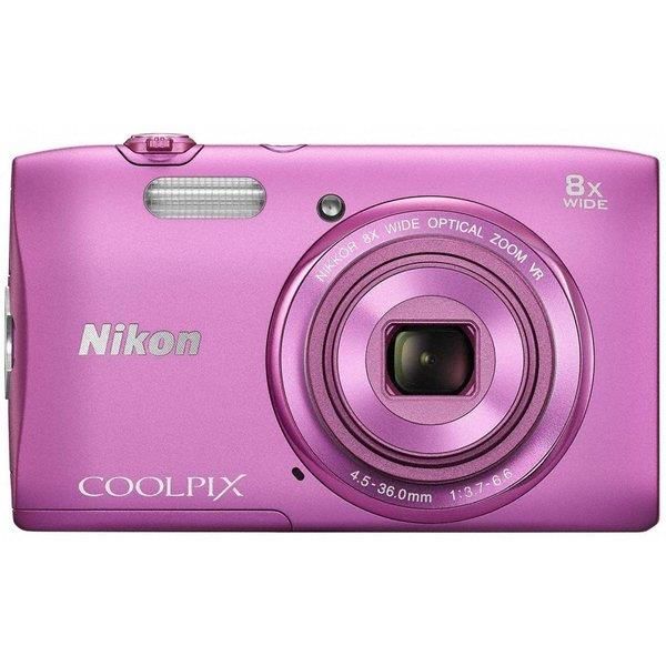 【中古】ニコン Nikon COOLPIX S3600 8倍ズーム 2005万画素 アザレアピンク S3600PK SDカード付き