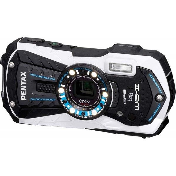 【6/1限定!全品P3倍】【中古】ペンタックス PENTAX 防水Optio WG-2GPS グロスホワイト OPTIOWG-2GPSWH SDカード付き