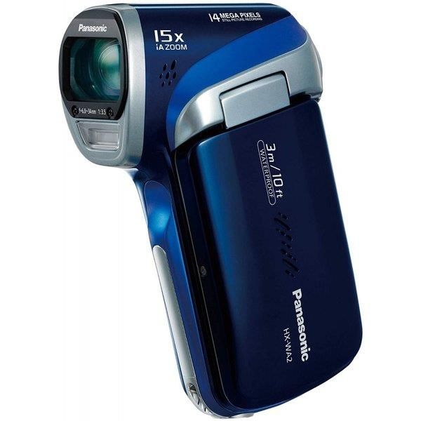 【中古】パナソニック Panasonic デジタルムービーカメラ WA2 防水仕様 ディープブルー HX-WA2-A