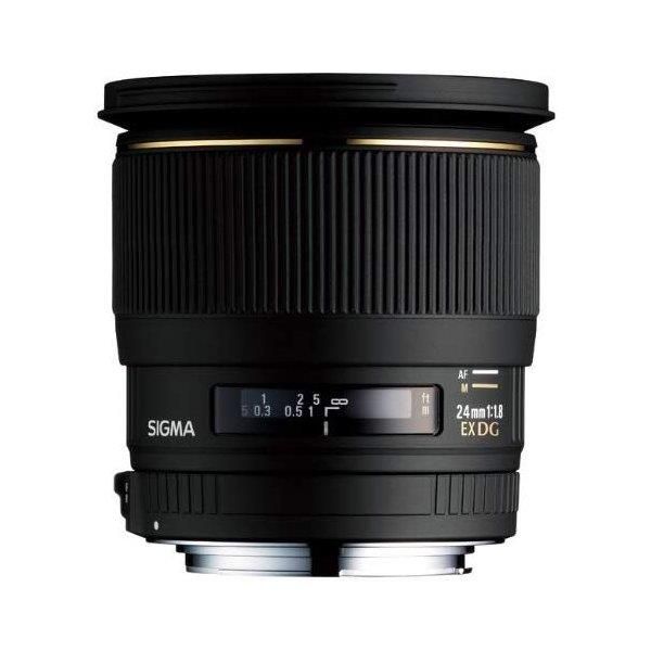 【中古】シグマ SIGMA 単焦点広角レンズ 24mm F1.8 EX DG ASPHERICAL MACRO ニコン用 フルサイズ対応