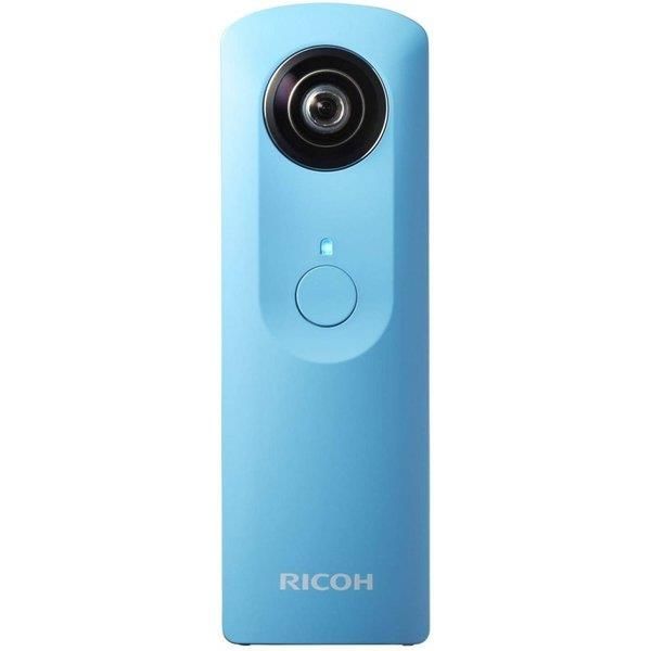 【6/1限定 全品P3倍】【中古】リコー RICOH THETA m15 ブルー 全天球 360度カメラ SDカード付き