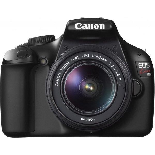 楽天カメラFanks-PROShop 楽天市場店【6/1限定!全品P3倍】【中古】キヤノン Canon EOS Kiss X50 レンズキット EF-S18-55mm F3.5-5.6 IS II付属 ブラック