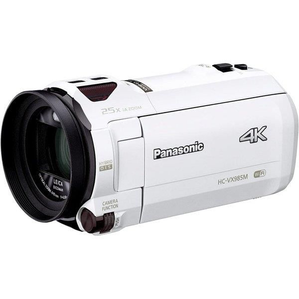 【中古】パナソニック Panasonic 4K ビデオカメラ VX985M 64GB あとから補正 ホワイト HC-VX985M-W