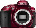 【中古】ニコン Nikon D5300 レッド 2400万画素 3.2型液晶 D5300 RED