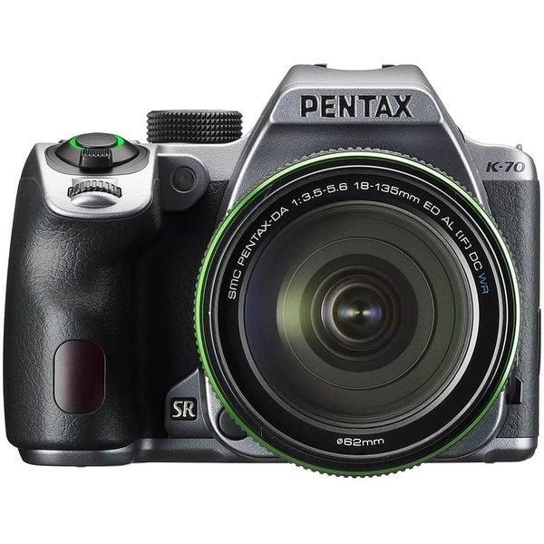 楽天カメラFanks-PROShop 楽天市場店【中古】ペンタックス PENTAX K-70 DA18-135mmWRレンズキット シルキーシルバー 防塵 防滴 -10℃耐寒 高感度 アウトドア 防滴レンズセット 16996