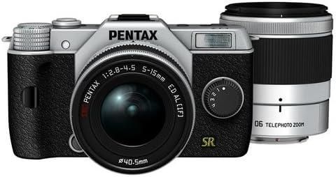 【5/9~5/16限定 最大4,000円OFF 5/10, 5/15限定で最大P3倍】【中古】PENTAX ミラーレス一眼 Q7 ダブルズームキット 標準ズーム 02 STANDARD ZOOM 望遠ズーム 06 TELEPHOTO ZOOM シルバー Q7 SILVER WZOOM KIT 11533