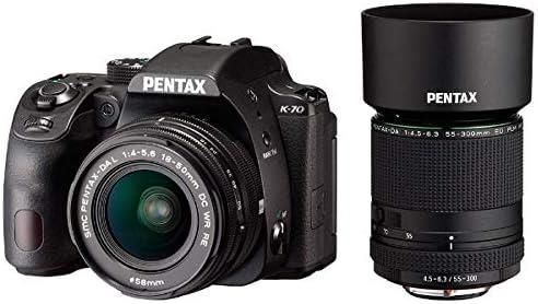 【中古】PENTAX K-70(BK)300WZ RE KIT【カメラ本体に標準ズームと望遠ズームのレンズ2本セット】【防塵防滴構造】【バリアングルモニター】【...