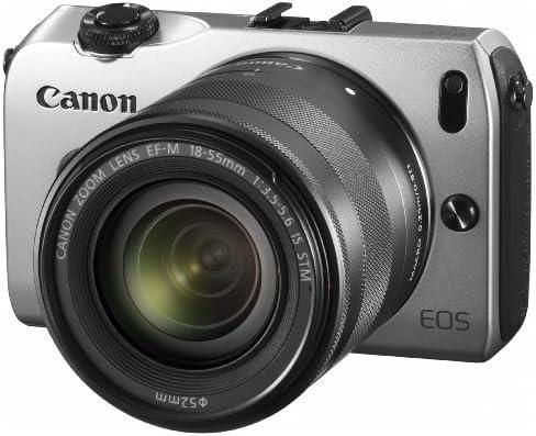 【中古】Canon ミラーレス一眼カメラ EOS M レンズキット EF-M18-55mm F3.5-5.6 IS STM付属 シルバー EOSMSL-18-55ISSTMLK