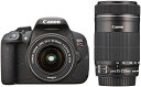 【中古】Canon デジタル一眼レフカメラ EOS Kiss X7i ダブルズームキット EF-S18-55 IS STM/EF-S55-250 IS STM付...