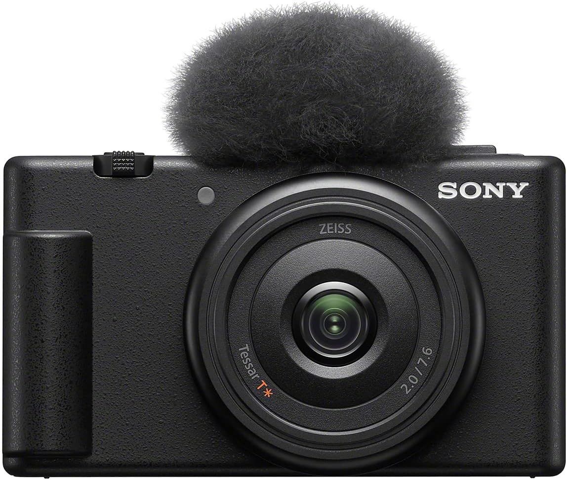 【中古】ソニー Vlog用カメラ VLOGCAM デジタルカメラ 動画 自撮り ZV-1F ボディ ウィンドスクリーン付属 20mm F2.0 単焦点レンズ ブラック ZV-1F B