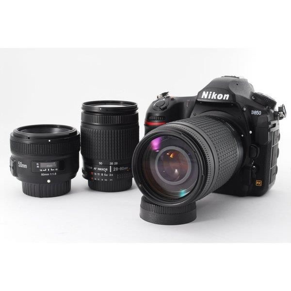 【中古】ニコン Nikon D850 トリプルレンズセット 美品 4575万画素 高速連続撮影 スマホへ転送