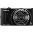 【中古】ニコン Nikon COOLPIX S9500 光学22倍ズーム Wi-Fi対応 マットブラック S9500BK SDカード付き