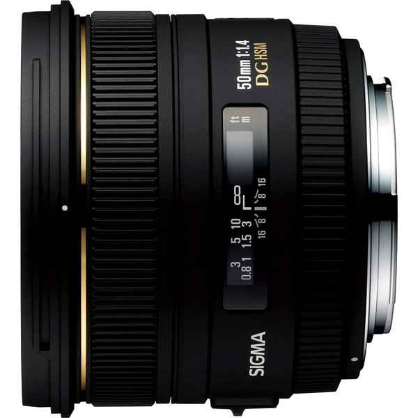 【中古】シグマ SIGMA 単焦点標準レンズ 50mm F1.4 EX DG HSM キヤノン用 フルサイズ対応